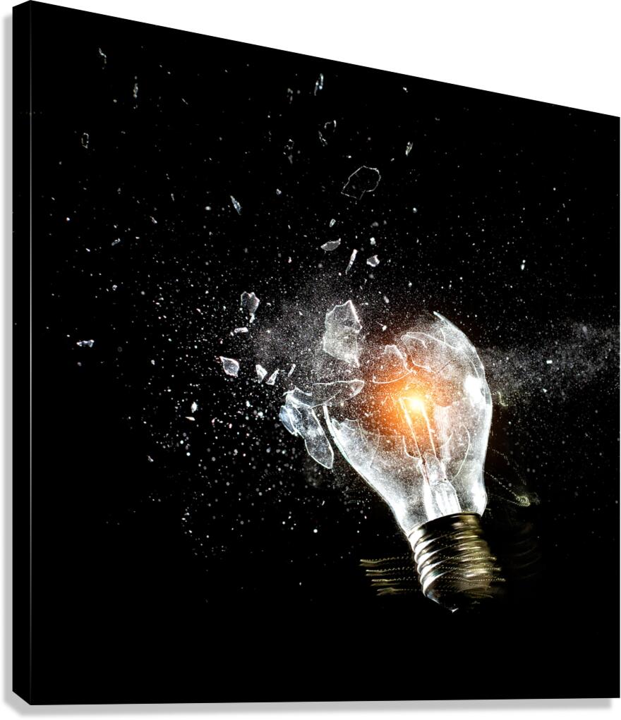 bulb explosion Canvas Print