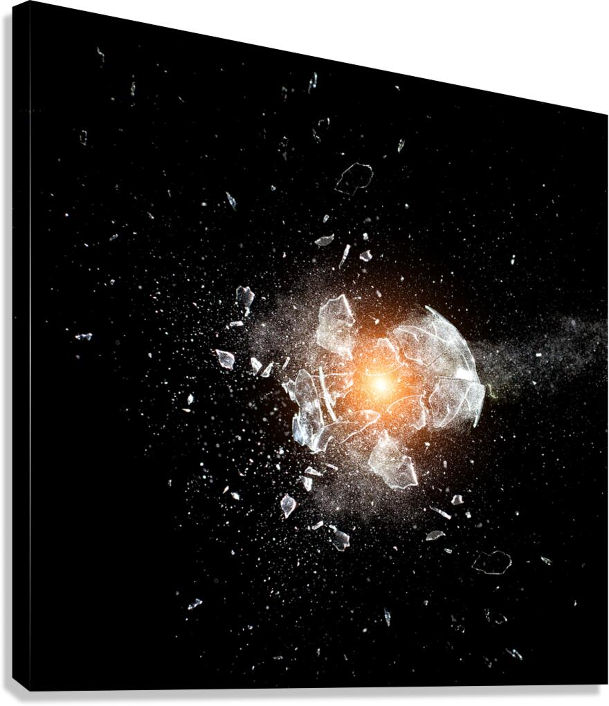 glass  explosion Canvas Print