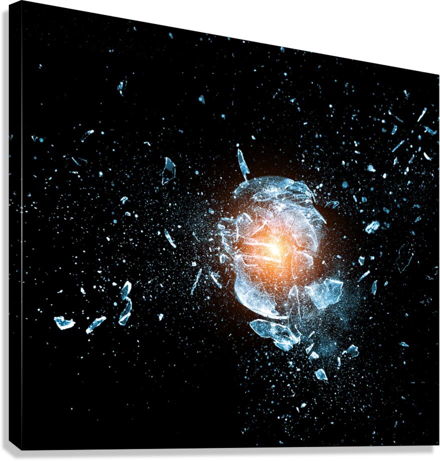 glass  explosion Canvas Print
