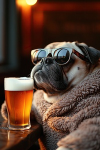 Beer Dog at the Beach 1