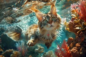mermaid cat 3 x