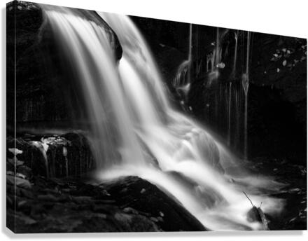 Roaring Fork Falls BW Canvas Print