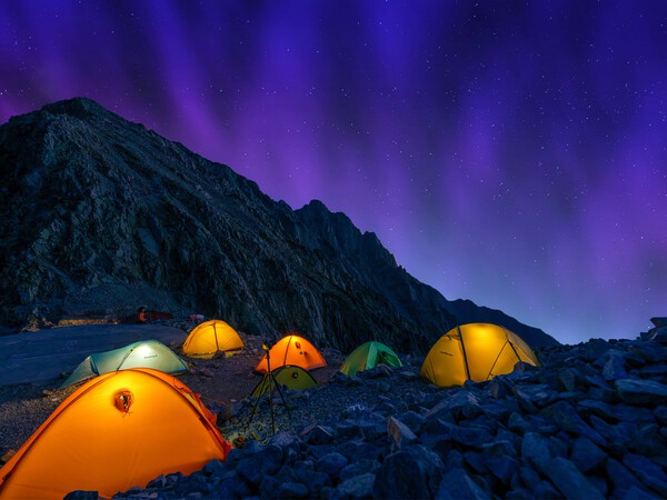 Camping by Vibrant Canvases