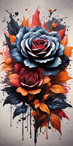 DreamShaper v7 stary blackRose flower splash arts