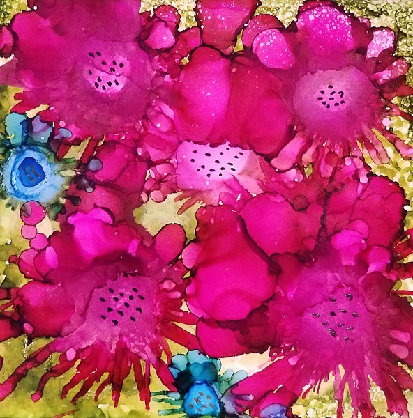 Pink Floral Explosion Print