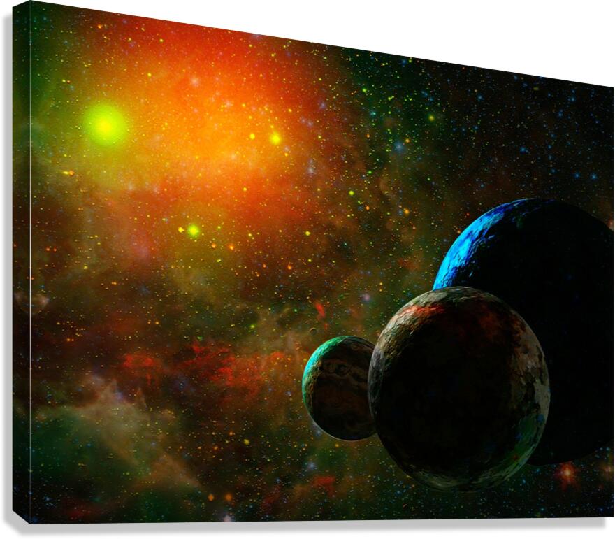Three Planets Canvas Print