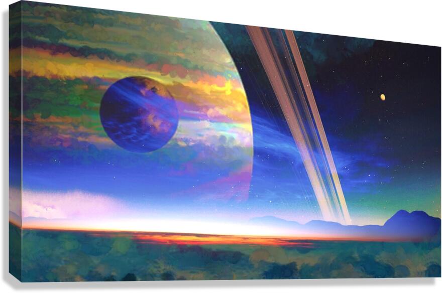 Ringed Planet Canvas Print