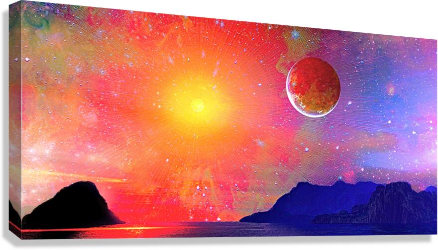 Red skyplanet Canvas Print