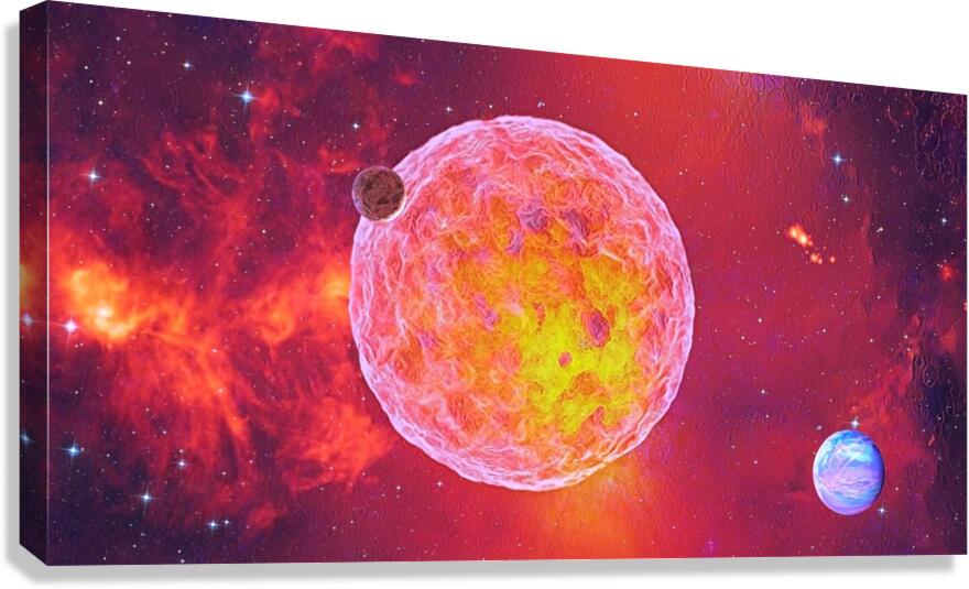 molten planet Canvas Print