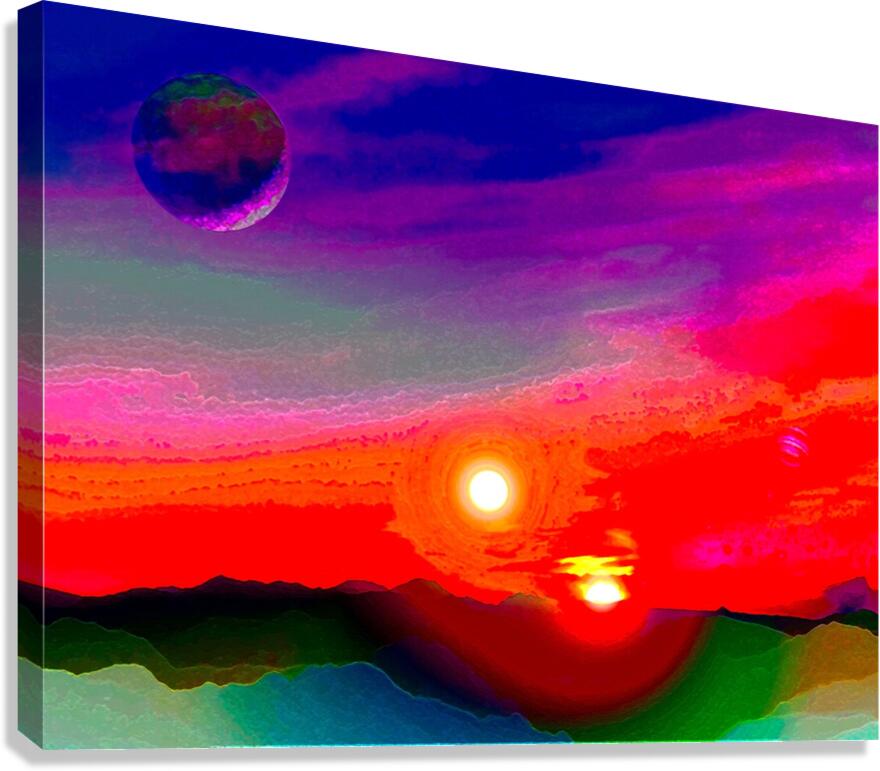 Double Sunset. Canvas Print