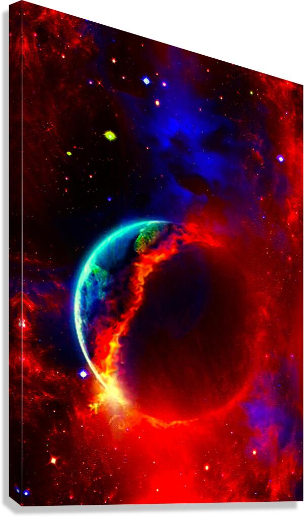 burning planet Canvas Print