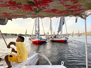 Eqypt Aswan kid boats