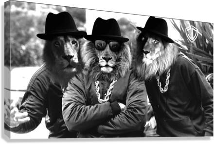 JUST DADDY Lion Gang Canvas Print