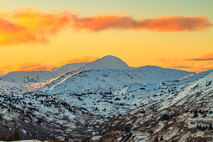 Sunset view atop Pillar Mountain Kodiak