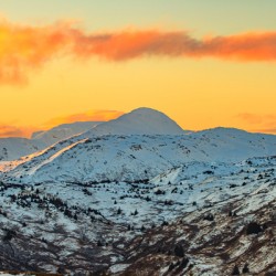 Sunset view atop Pillar Mountain Kodiak