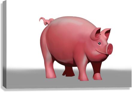 Pig Comp4 Canvas Print