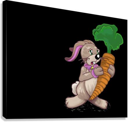 RabbitwithCarrot Canvas Print