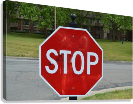 Stop Signage Canvas Print