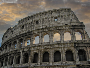 Collosseum at sunset