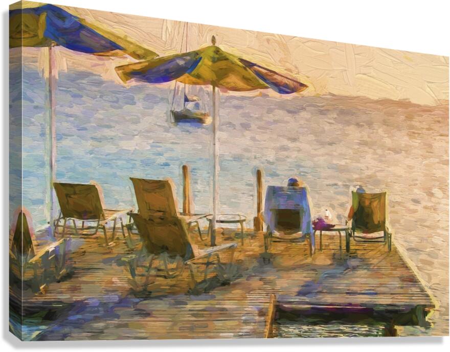 A deck with a view Canvas Print