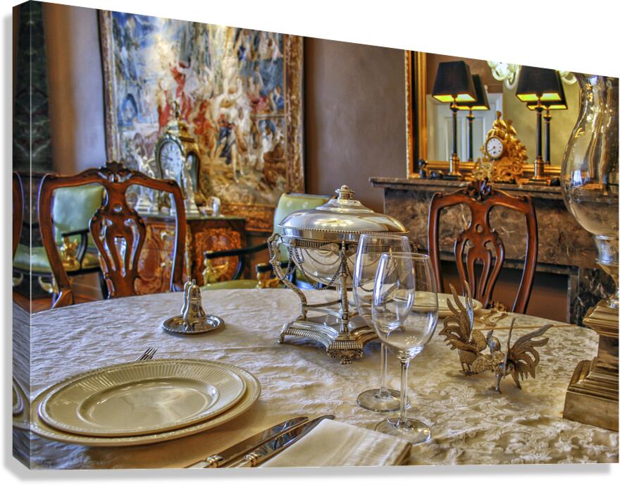 elegant dinner table Canvas Print