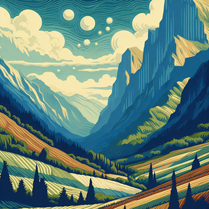 mountains nature forest landscape