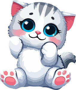 kitten cat animal cartoon cute
