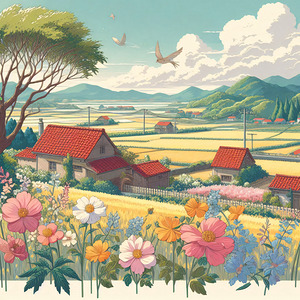 nature forest landscape sunset