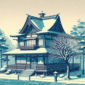 winter house building cold nature