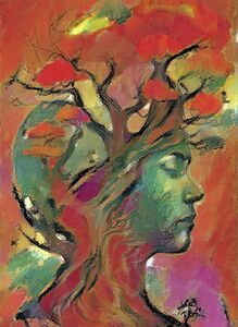 beautiful woman portrait face black person young