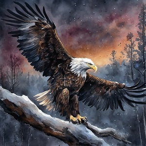 bird bald eagle flying majestic animal plumage fo