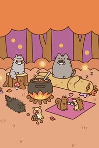 pusheen cute fall the cat