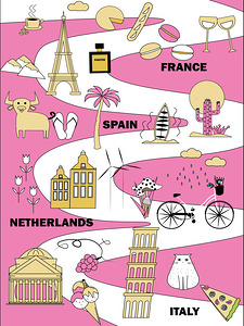 roadmap trip europe italy spain france netherland