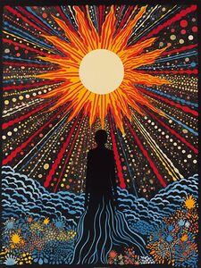 woman art silhouette concept person sky background