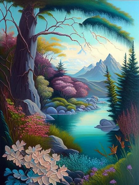 nature art painting drawing natural image colors Print
