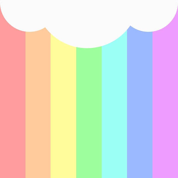 rainbow cloud background pastel template multi co Print
