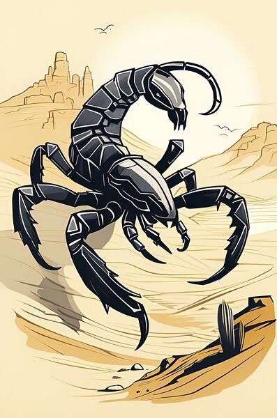 scorpion nature arachnid animal venomous poisonou Print