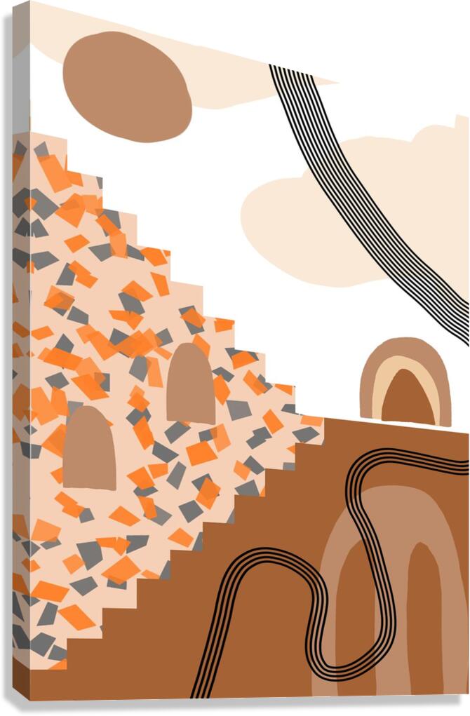 bohemian digital minimalist boho style geometric Canvas Print