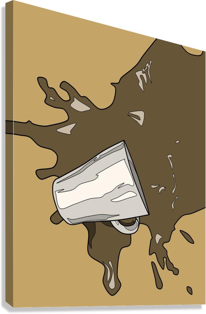 coffee coffee shop tea digital cup brown tomorrow Canvas Print