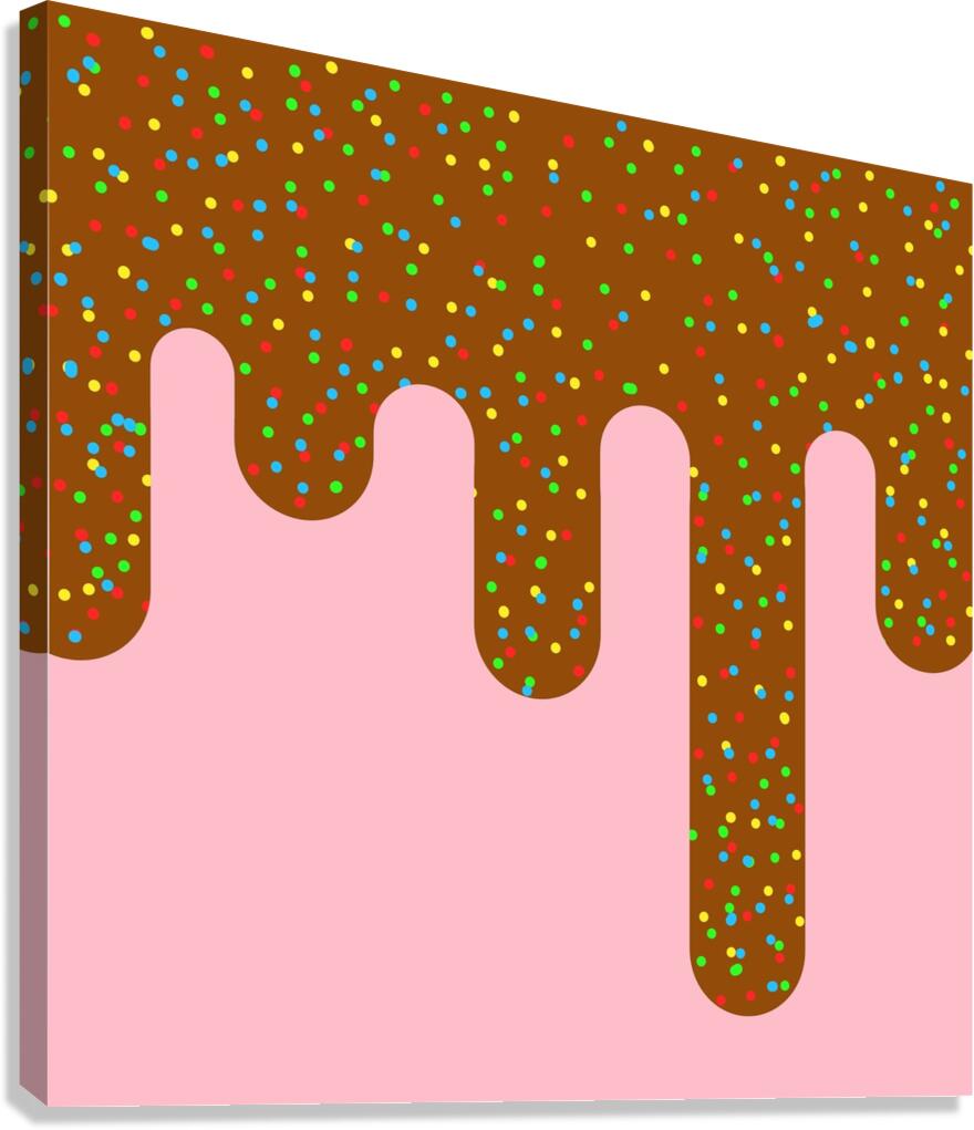 ice cream dessert food cake chocolate sprinkles s Canvas Print