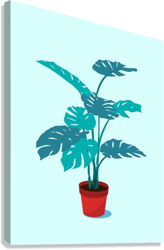 plant foliage monstera leaves nature houseplant c Canvas Print