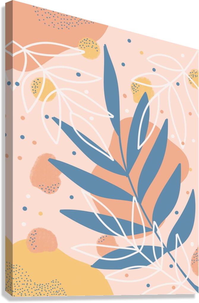 summer pattern tropical design nature green plant Canvas Print