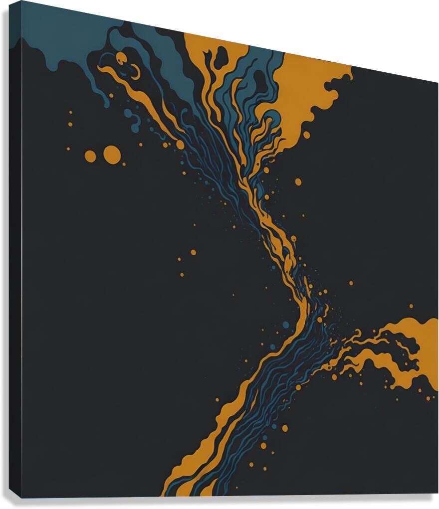 abstract liquid paint dynamic Canvas Print