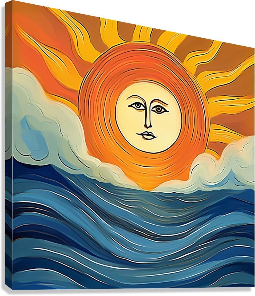 sea background water ocean design landscape blue Canvas Print