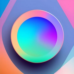 circle colorful rainbow spectrum button gradient.