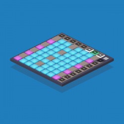 music equipment controller studio button blue key