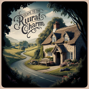 a stunning high quality poster advertising an idyllic countryside