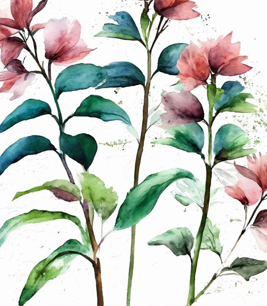 Summer collect pink roses Print