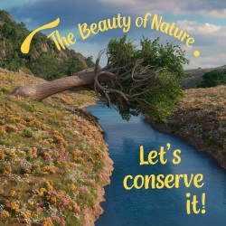 3d vecter image showcasting wall art poster  of nature.