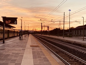 Sunset at Terni station